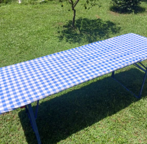 benches-cover Fitted Tablecloth